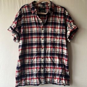 PacSun distressed t shirt flannel